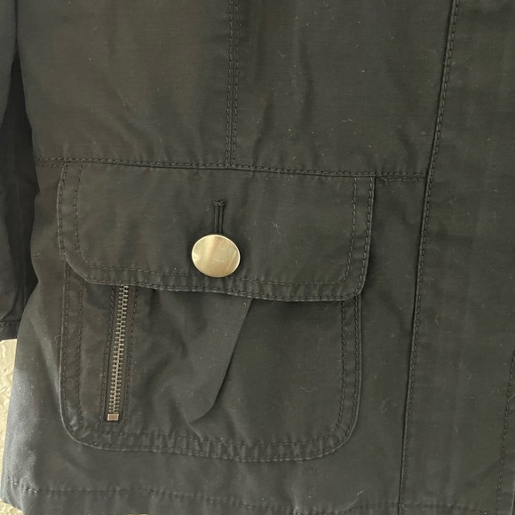 Y2K Ann Taylor Business Casual Black 3/4 Sleeve Button Up Jacket Size‎ Medium - Picture 5 of 12